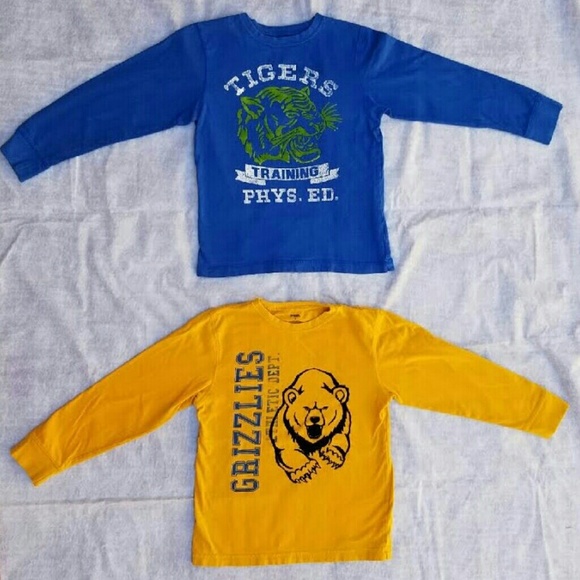 2 100% cotton Boys Animal Long Sleeved Shirts - Picture 1 of 2